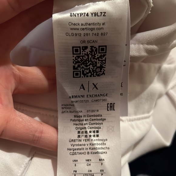Armani Exchange sweatpants white - Picture 7 of 8